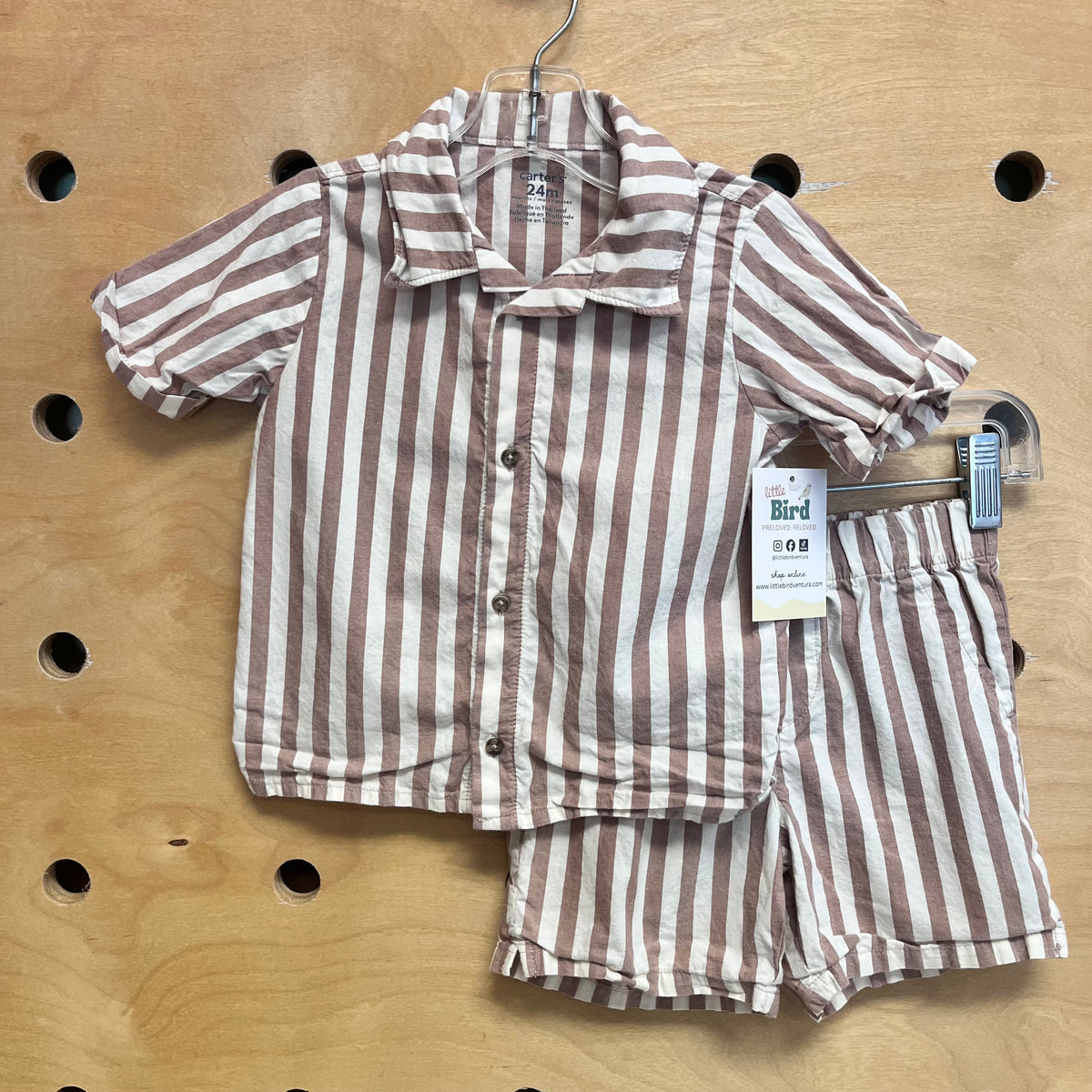 Tan/Brown Striped Outfit