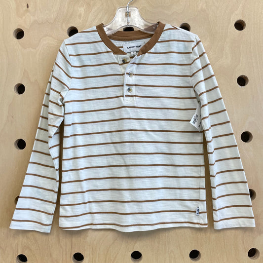 Cream + Tan LS Henley
