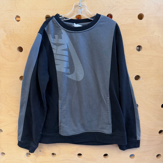 Black & Grey Front Pocket Crewneck