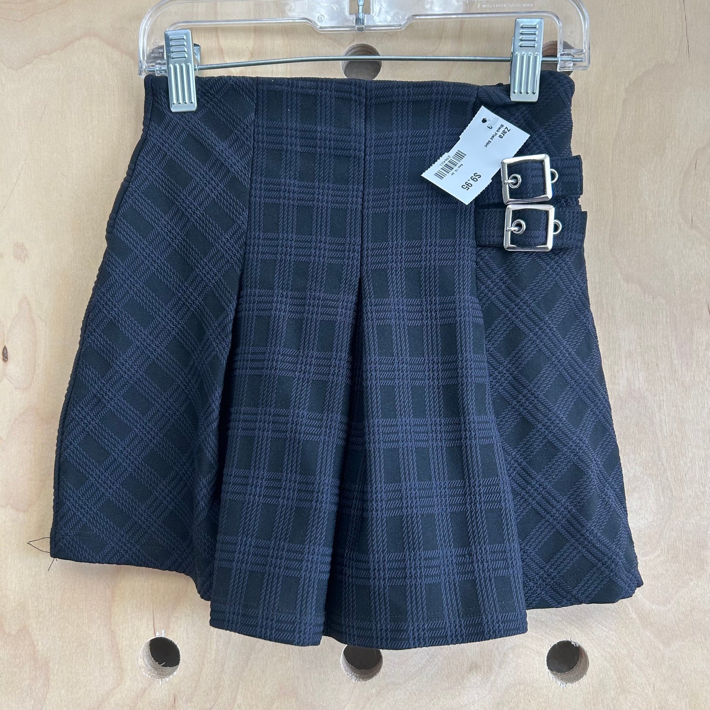 Black Plaid Skirt