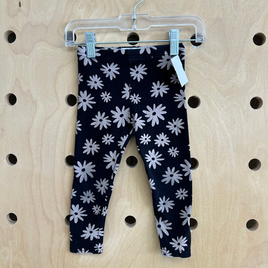Black + Grey Floral Leggings