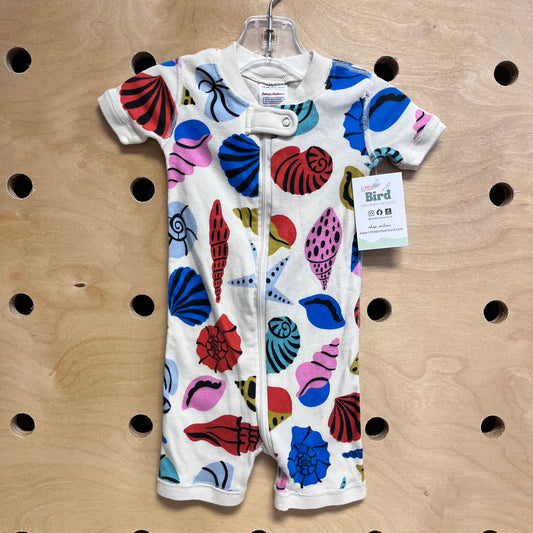Organic Cream Seashells Shortie Zippy