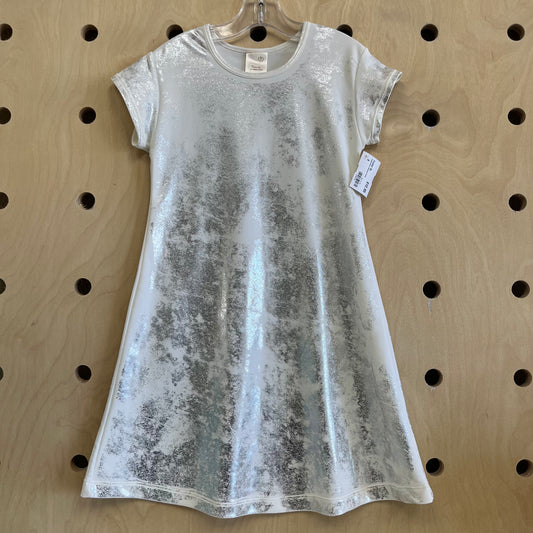 Cream Silver Shimmer Dress