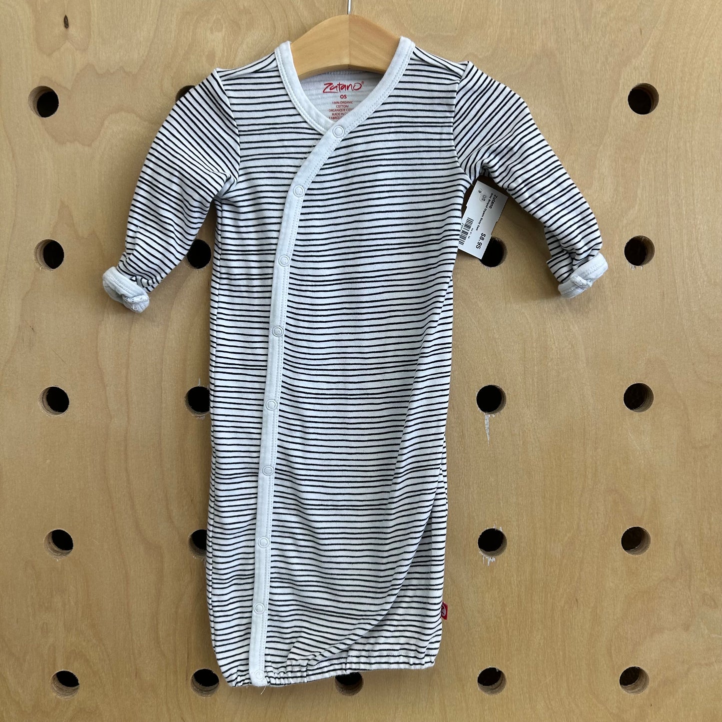 Grey Striped Organic Sleep Sack