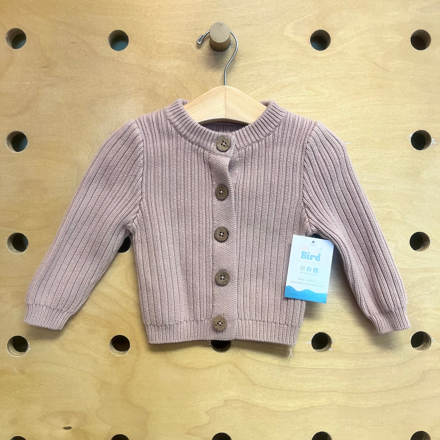 Blush Knit Button Cardigan