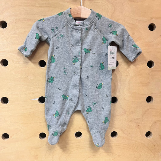 Organic Grey/Green Frog Footies