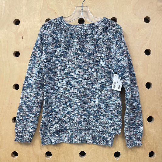 Blue Confetti Knit Sweater