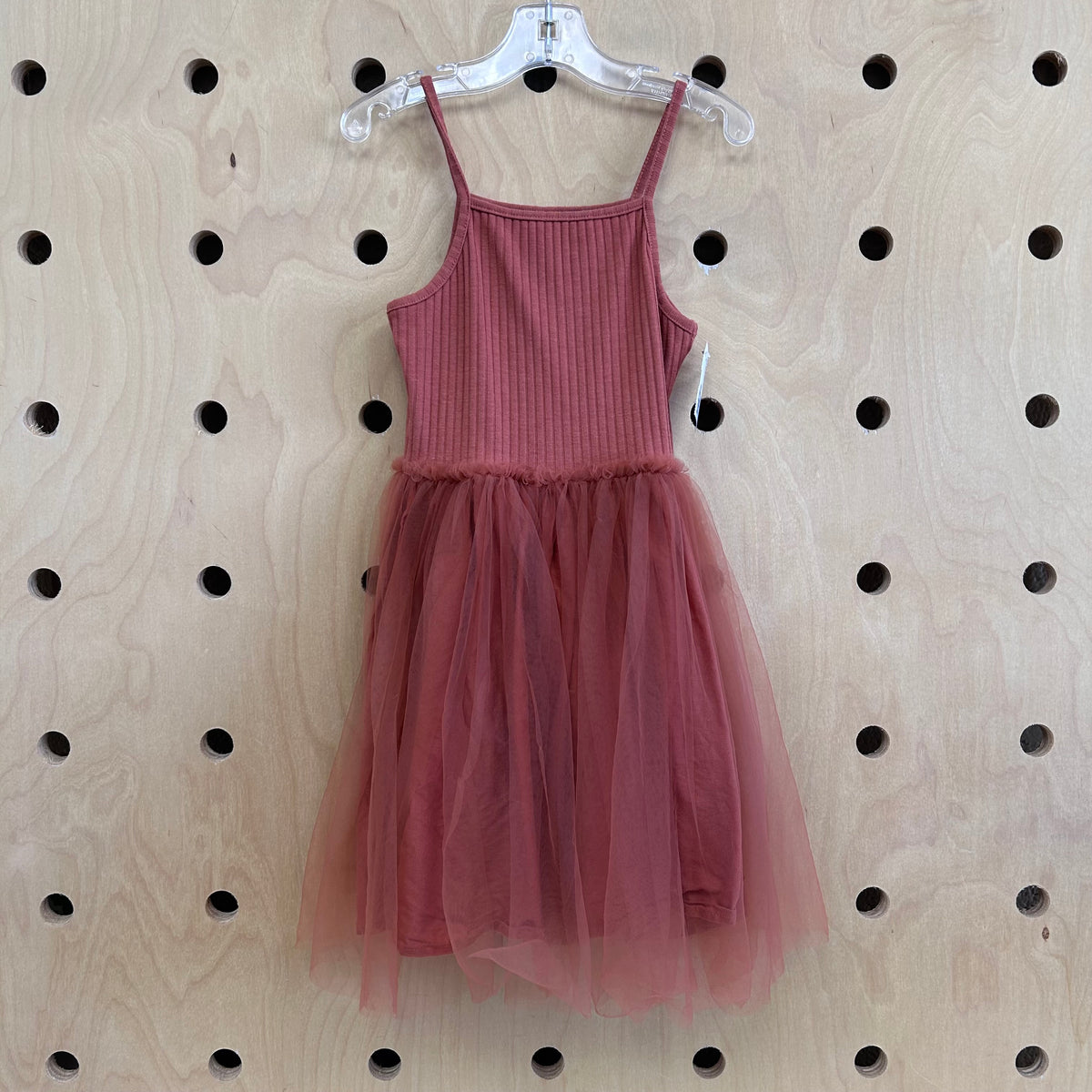 Earthy Brown Tulle Dress