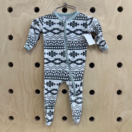 Grey Aztec Bamboo Zippy