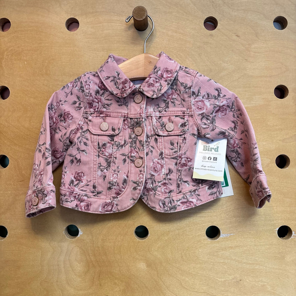 Pink Floral Denim Jacket NEW!