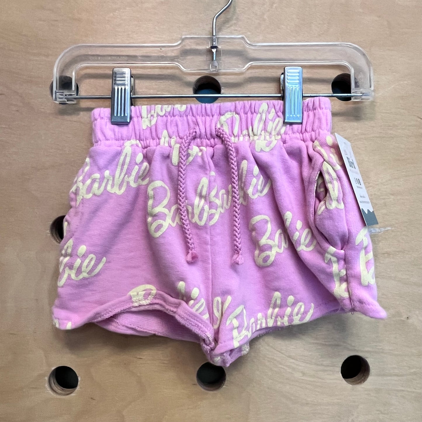 Pink/Yellow Drawstring Barbie Shorts