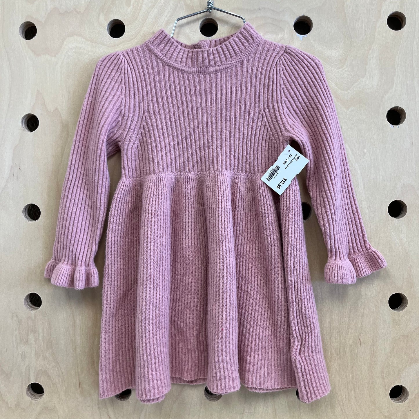 Soft Pink Ribbed Dress
