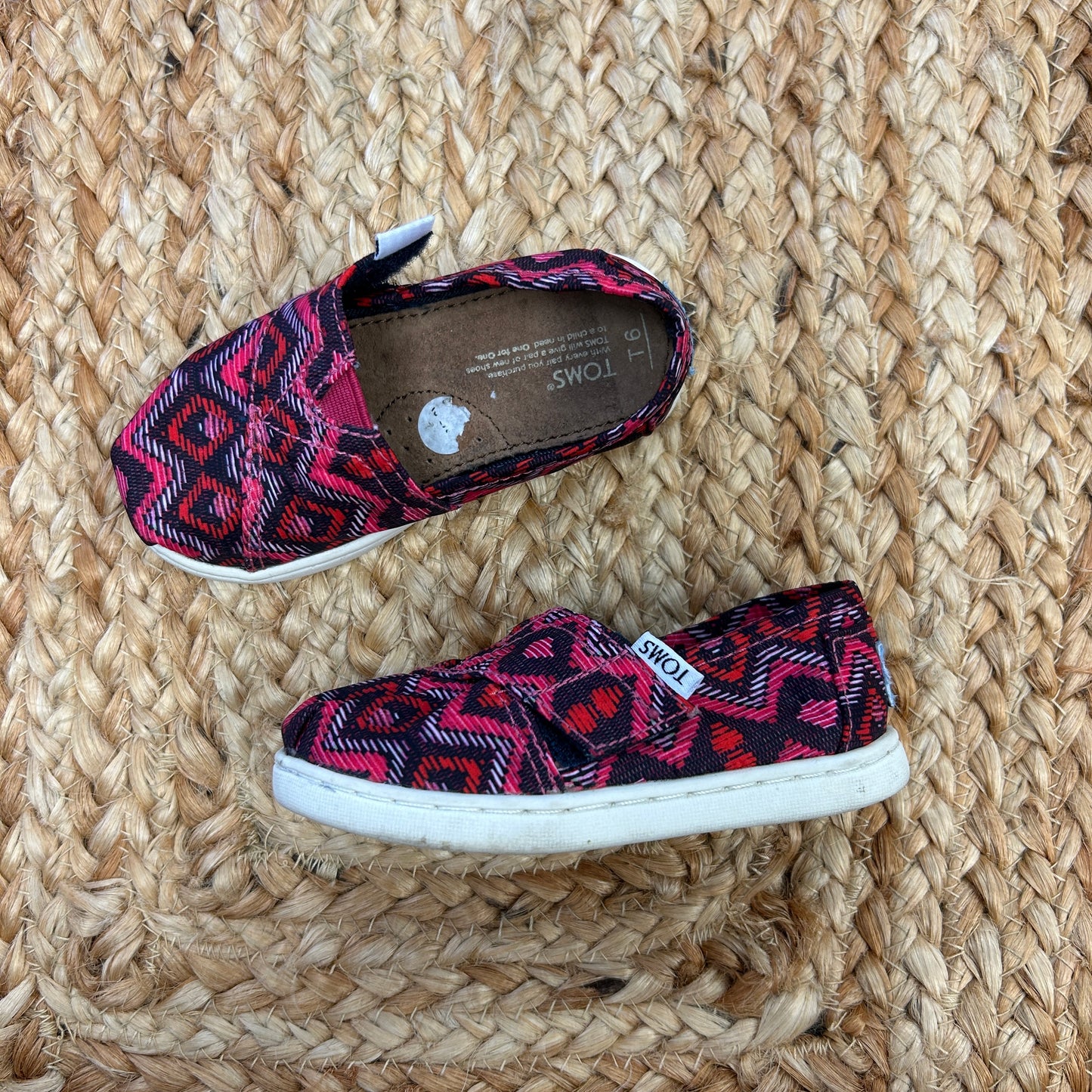Red & Black Chevron Slip-Ons