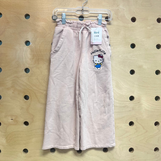 Embroidered Hello Kitty Wide Leg Pants