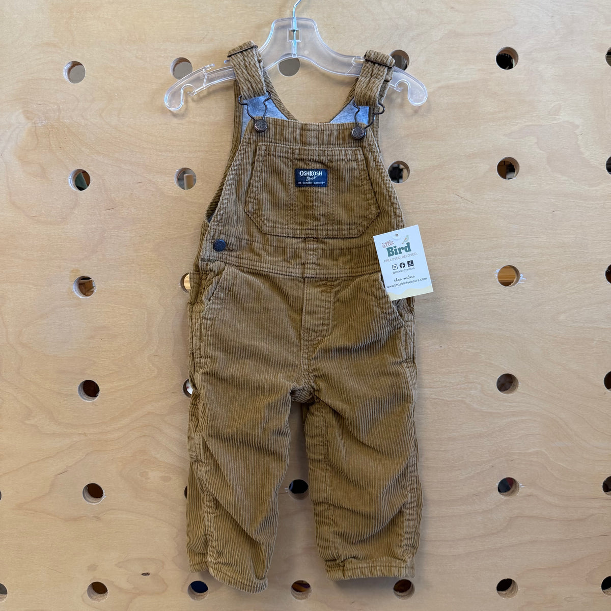 Caramel Lined Cord Overalls
