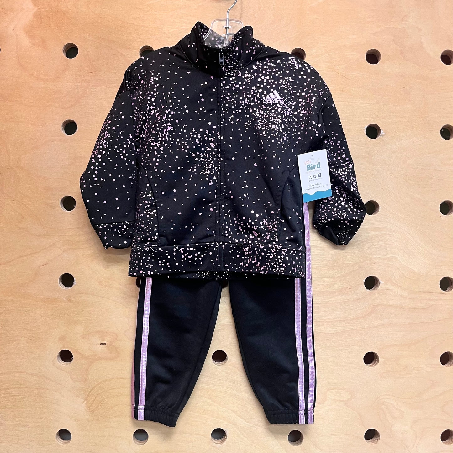 Black/Pink Metallic Track Suit