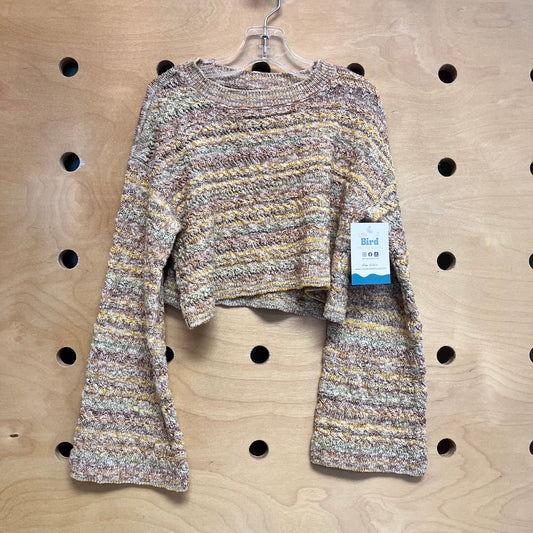 Neutrals Bell Sleeve Crop Sweater