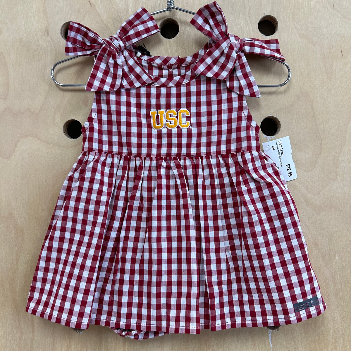 Red Gingham USC Romper NEW!