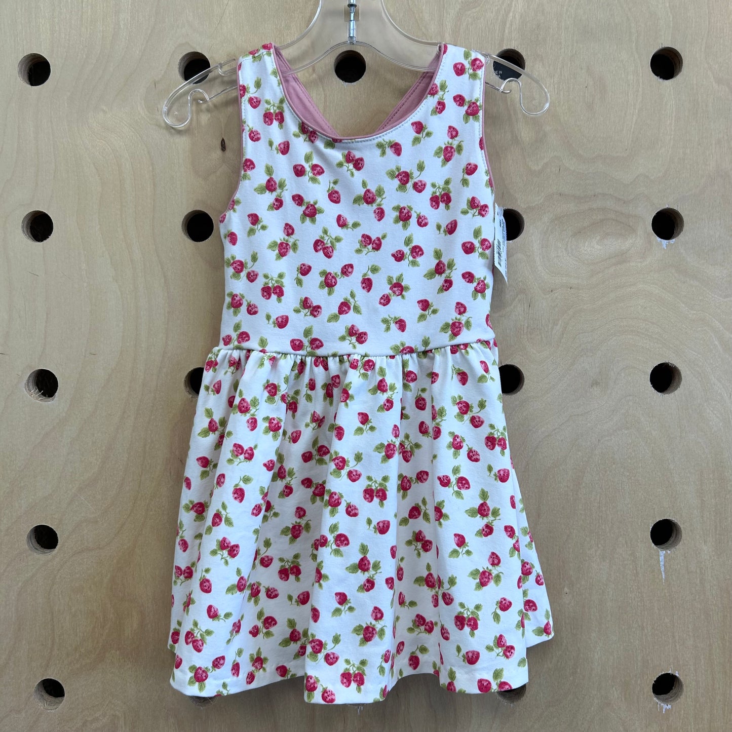 White Strawberries Tank Dress