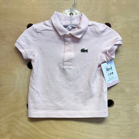 Pink Crocodile Patch Collar Tee