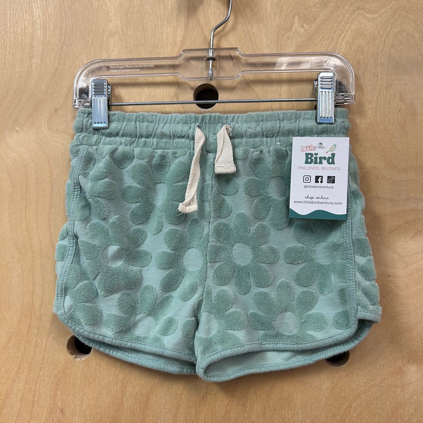 Teal Flower Shorts