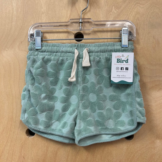 Teal Flower Shorts