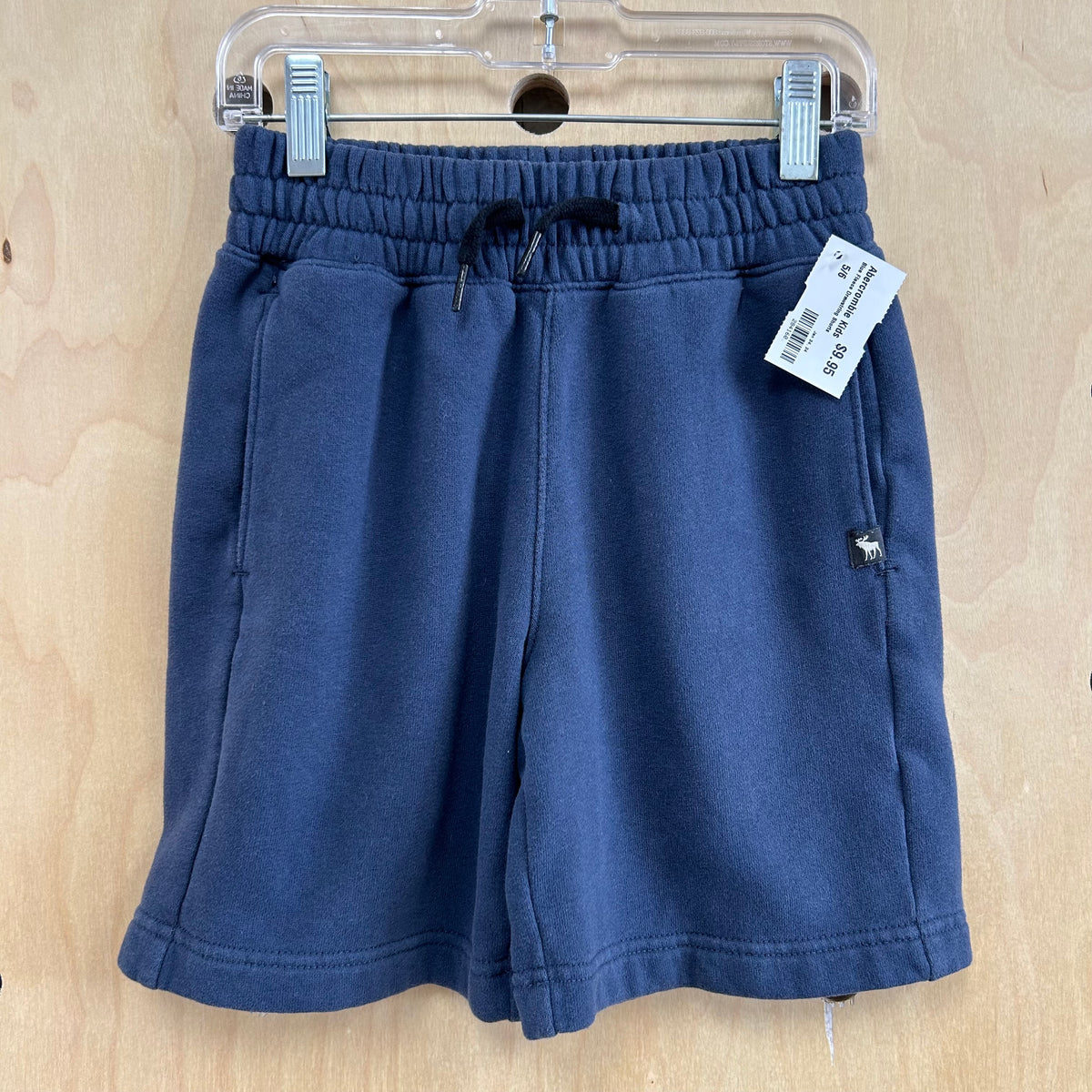 Blue Fleece Drawstring Shorts