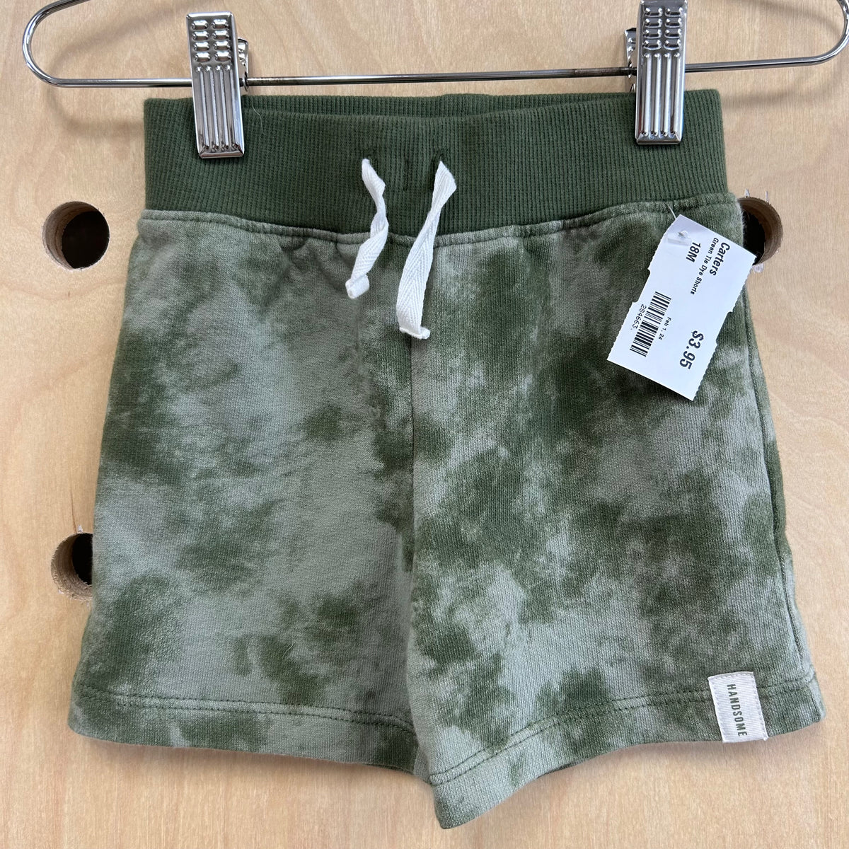 Green Tie Dye Shorts