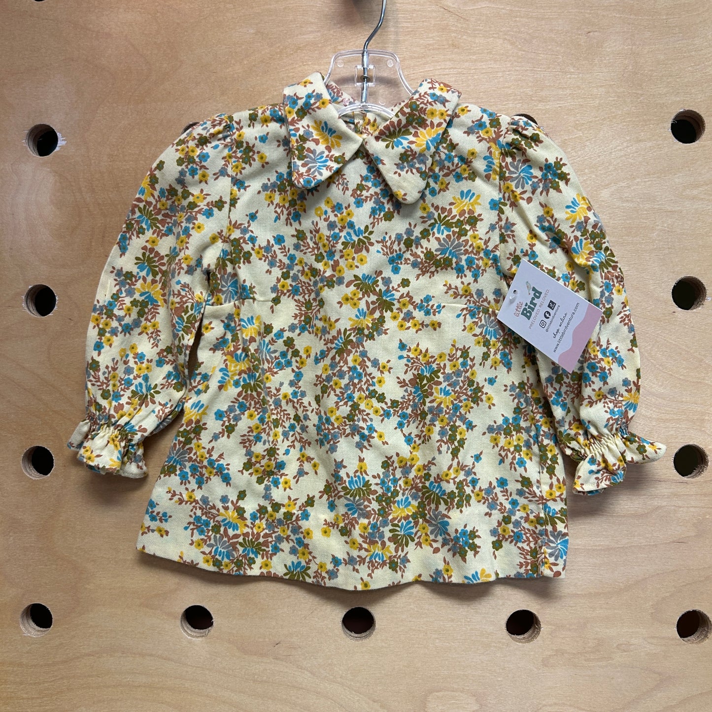 Viyella Yellow Floral Wool Blend Shirt