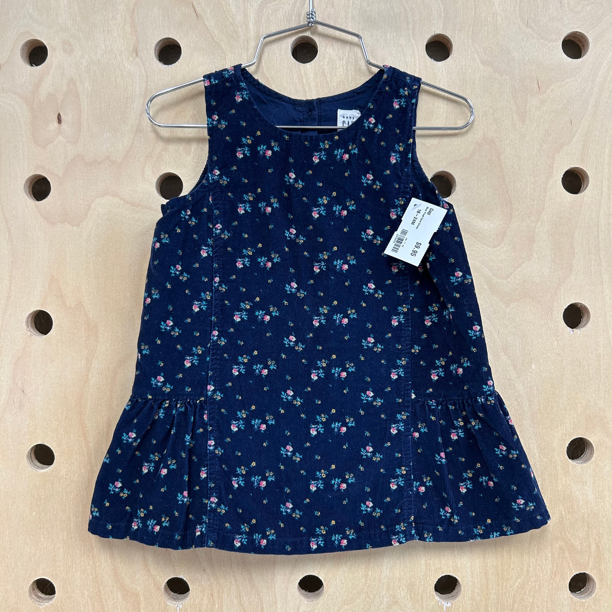 Blue Floral Cord Dress