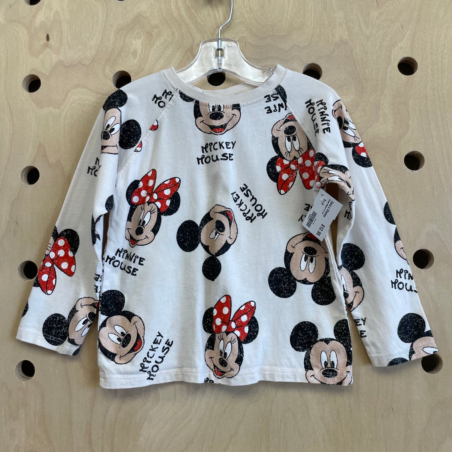 Cream Minnie LS Tee