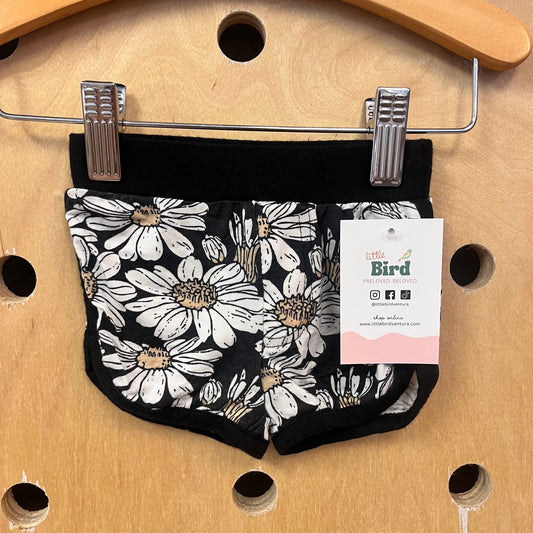 Black Floral Modal Shorties
