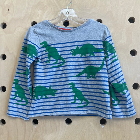 Grey Striped Dinos LS Tee