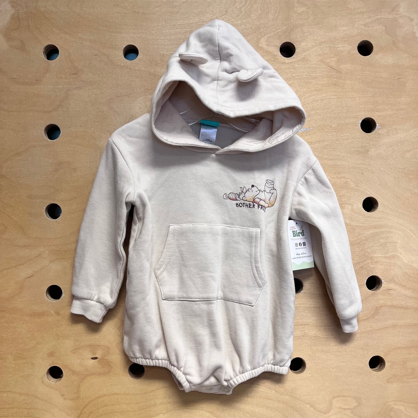 Cream Hooded 'Bother Free' Romper