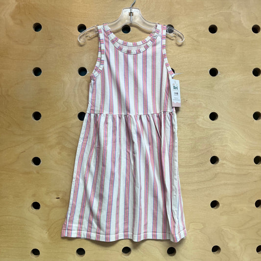 Pink/White Striped Dress