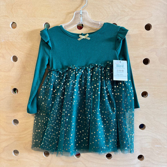 Green/Gold Polka Dot Tulle Dress