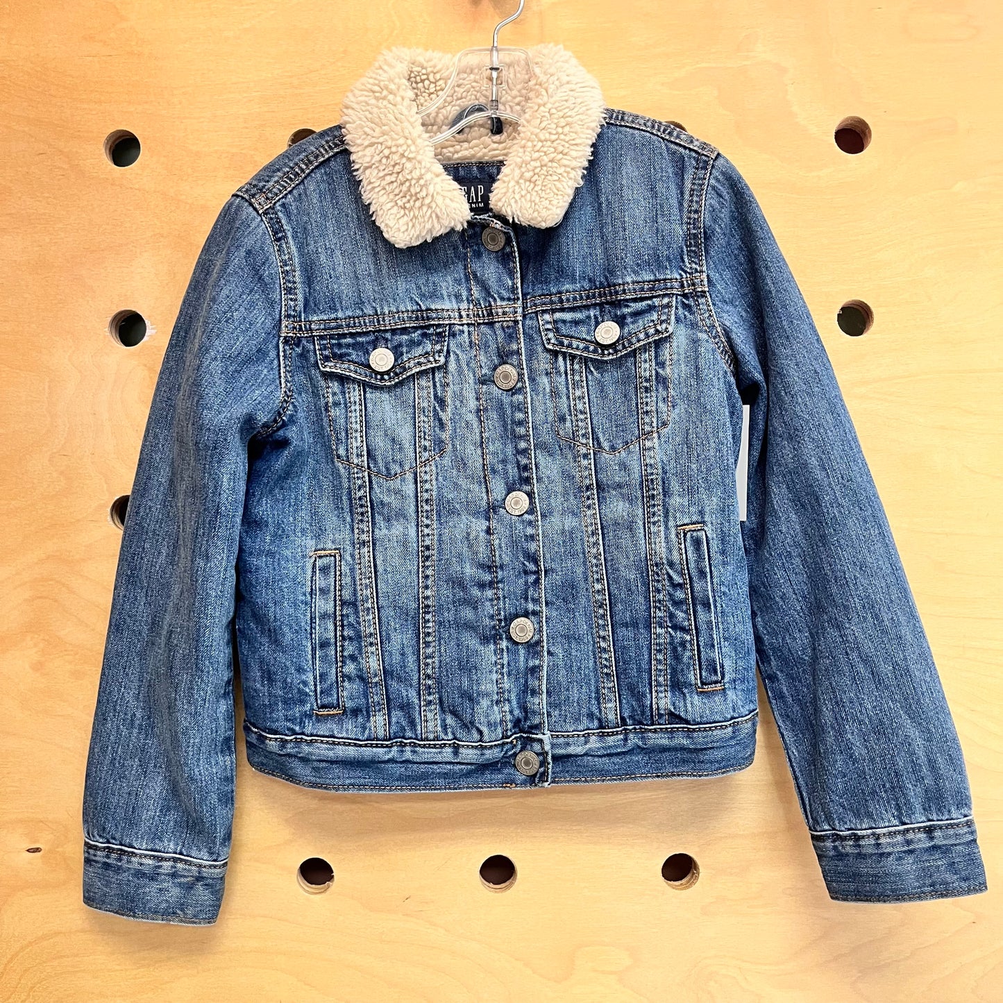Sherpa-Lined Denim Jacket