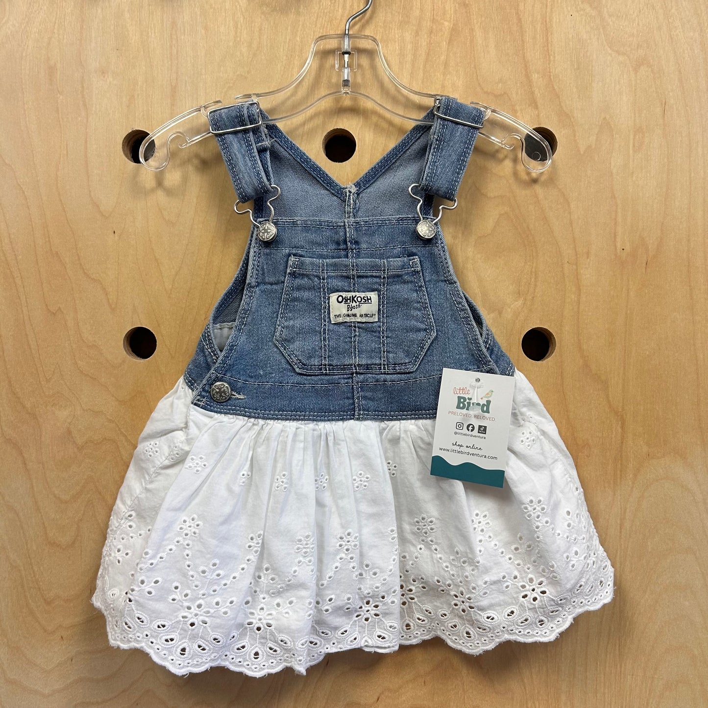 Denim/White Eyelet Skirtall