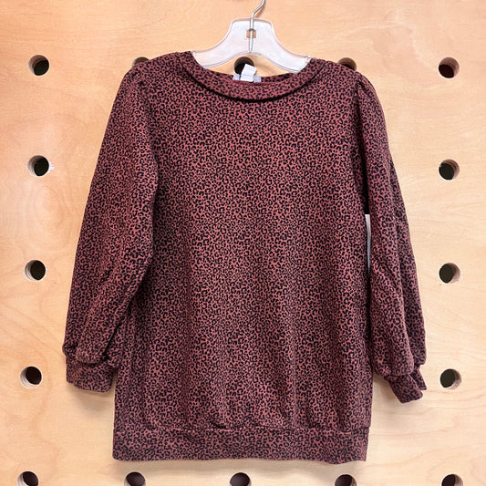 Brown Animal Print Long Sleeve