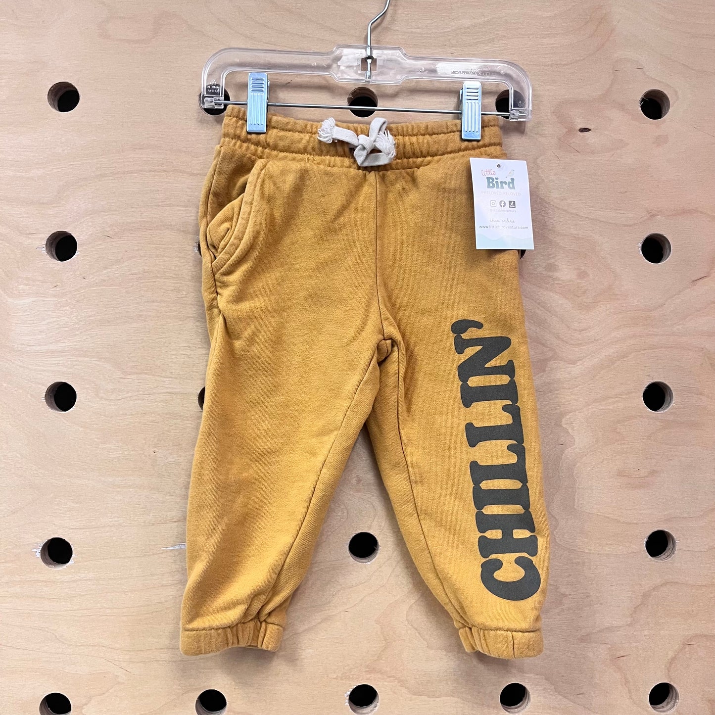 Mustard 'Chillin' Drawstring Joggers