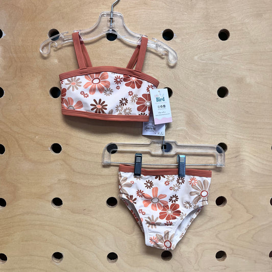 Cream/Browns Floral Swimsuit NEW!
