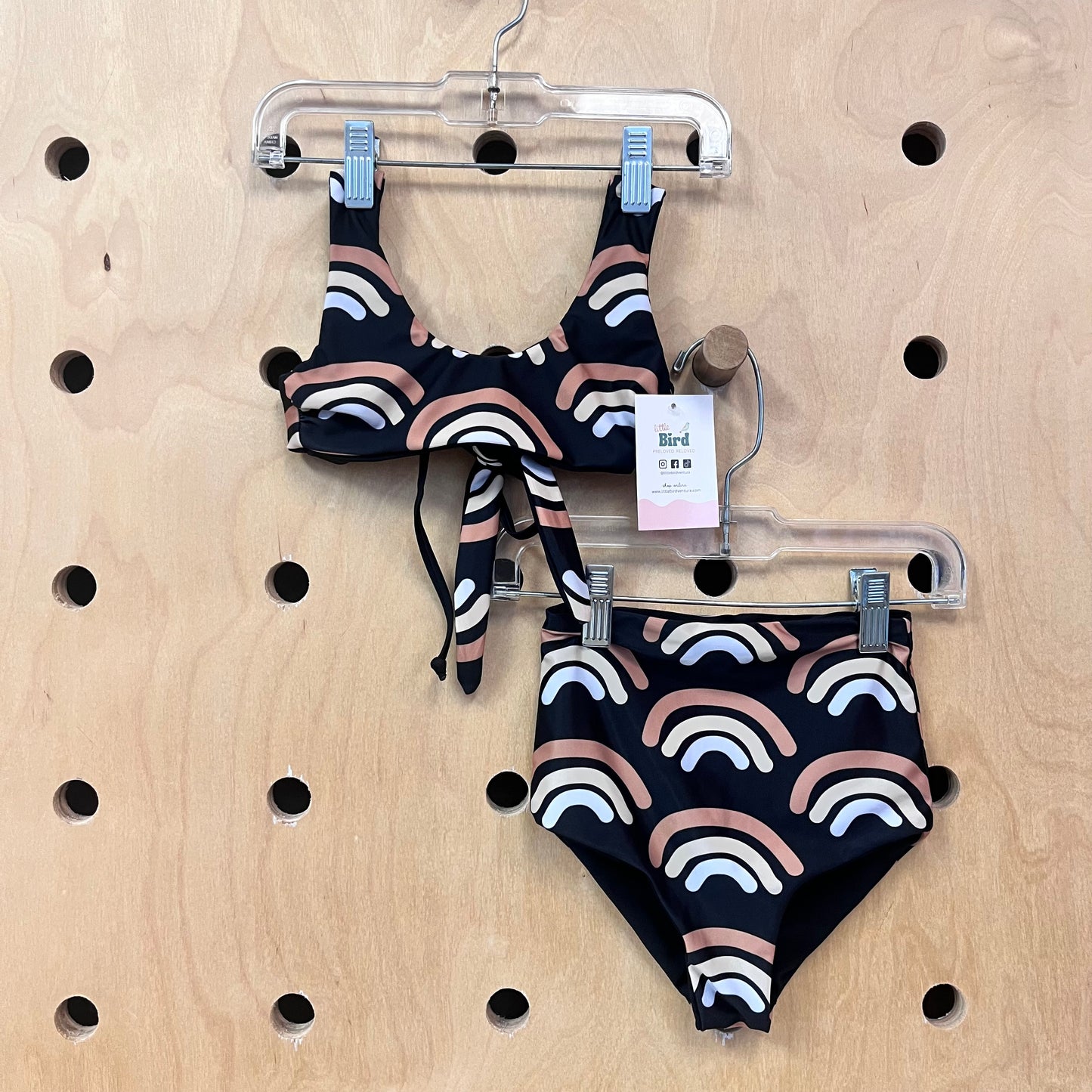 Black/Black Rainbows Reversible Swimsuit