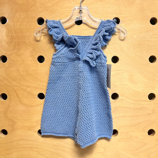 Blue Knit Romper