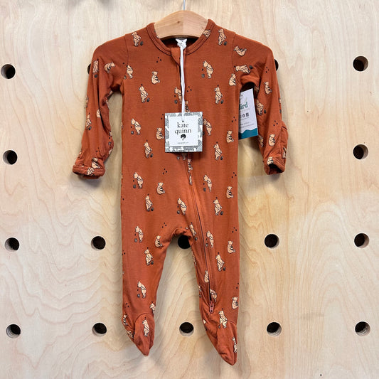 Brown Pooh Bear Bamboo Zippy NEW!