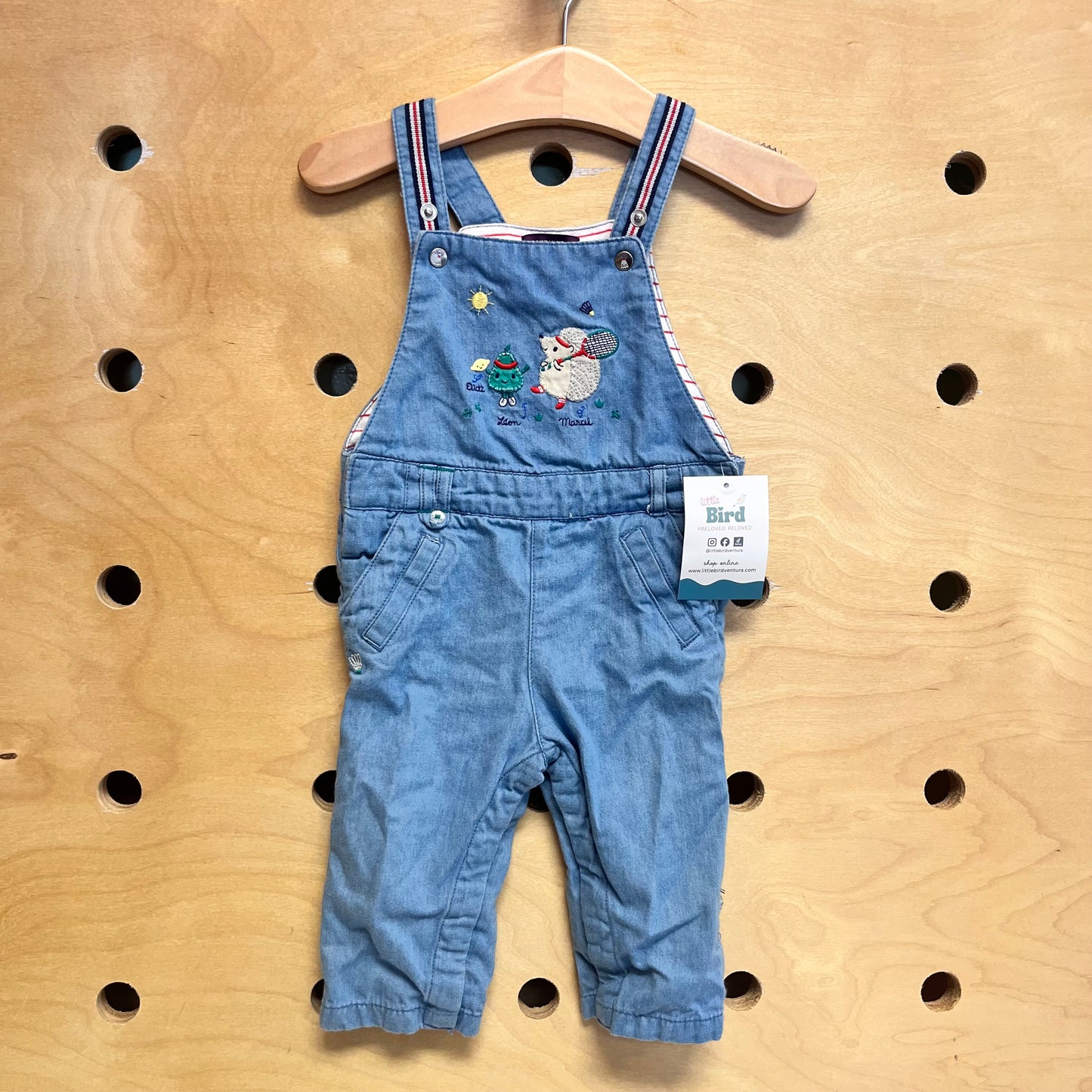 Embroidered Avocado/Lemon Overalls