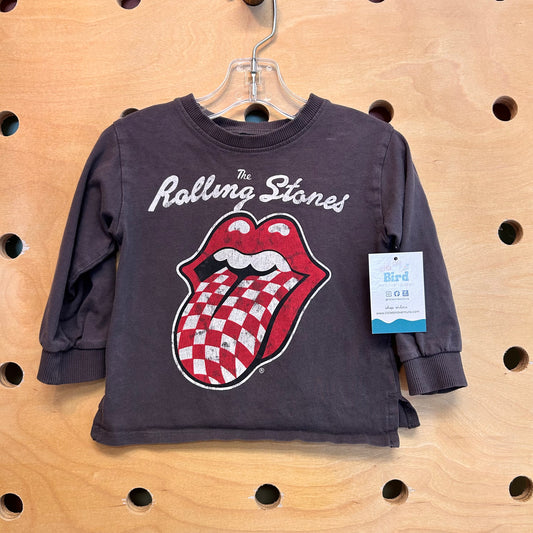Grey Rolling Stones Tee