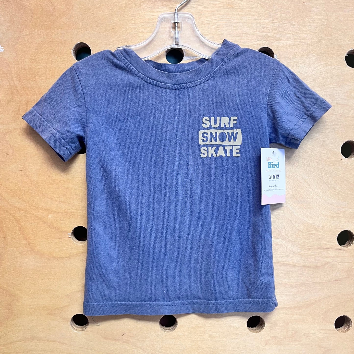 Blue Surf Snow Skate Logo Tee