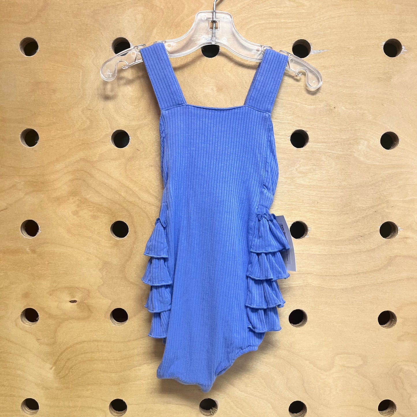Periwinkle Ribbed Modal Ruffle Romper