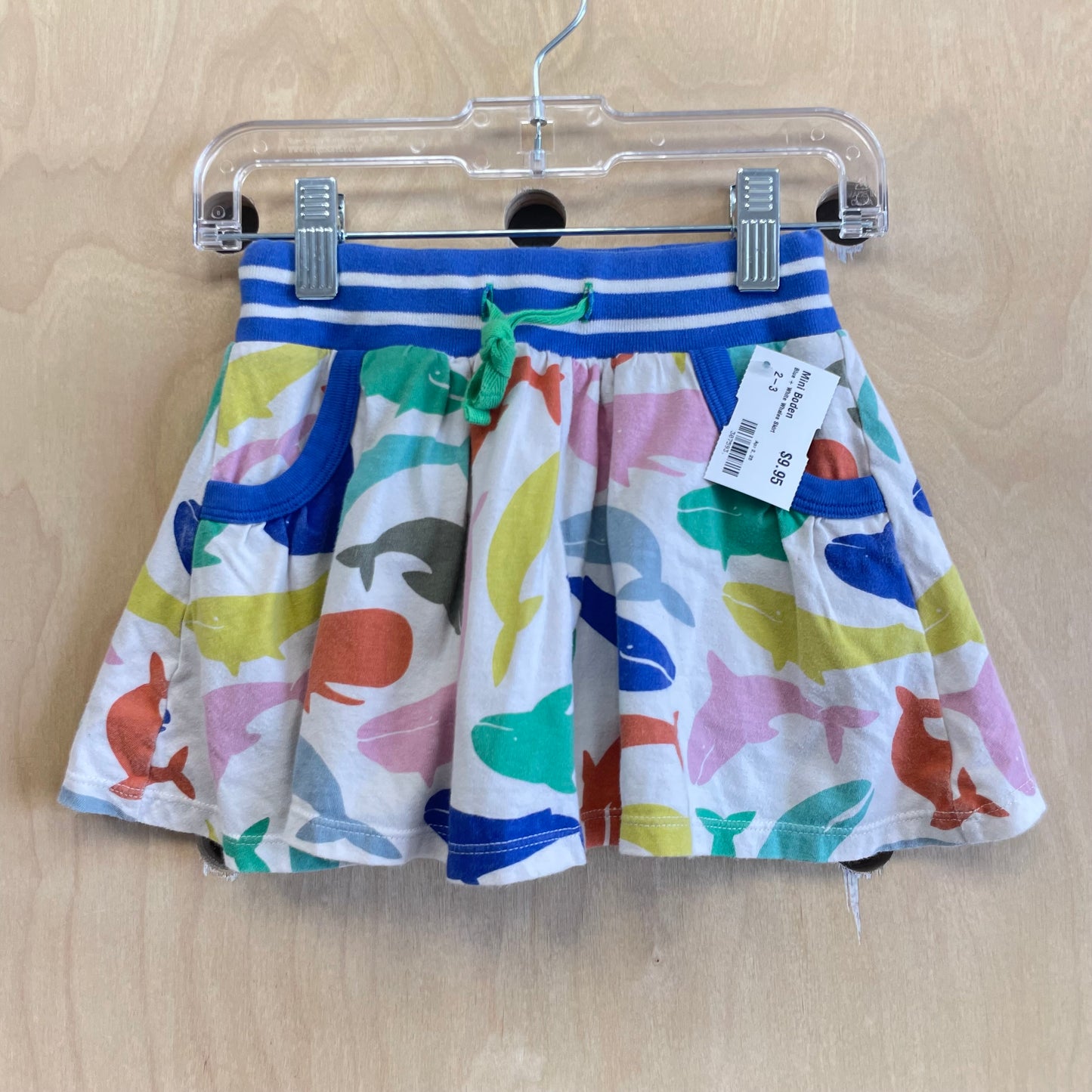 Blue + White Whales Skirt