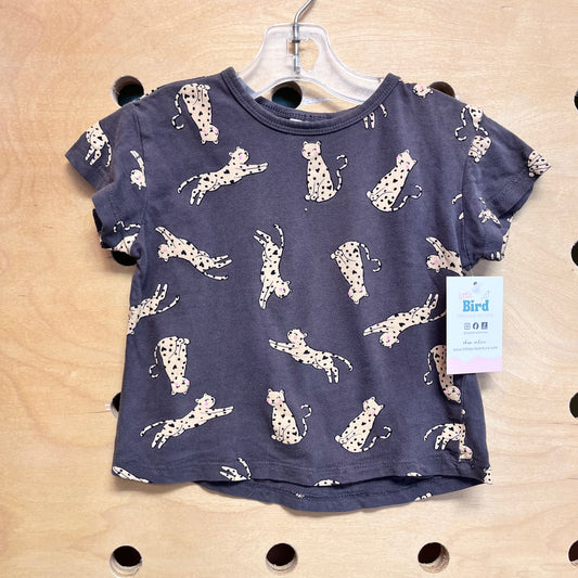 Grey/Brown Cheetah Tee